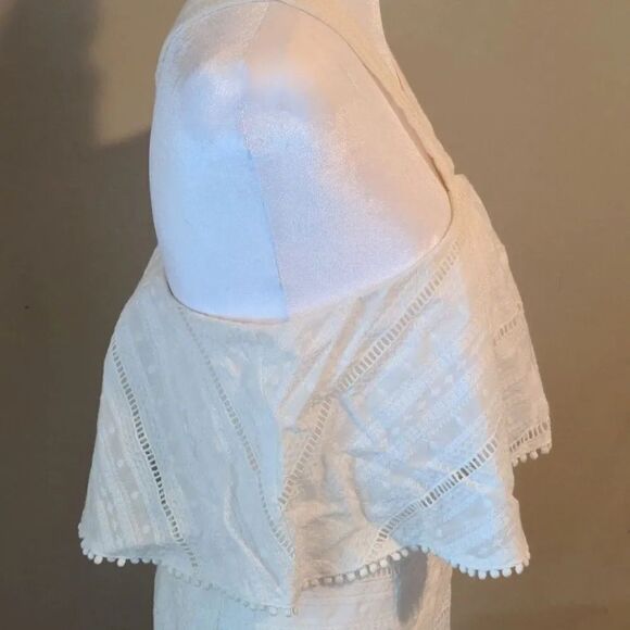 Chelsea28 Small White Criss Cross Mini Summer Dress - Picture 8 of 15